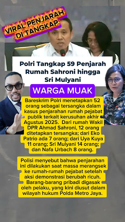 SEMUA PENJARAH SAHRONI DITANGKAP #beritaterkini #beritahari #news #kabarterbaru #kabarindonesia