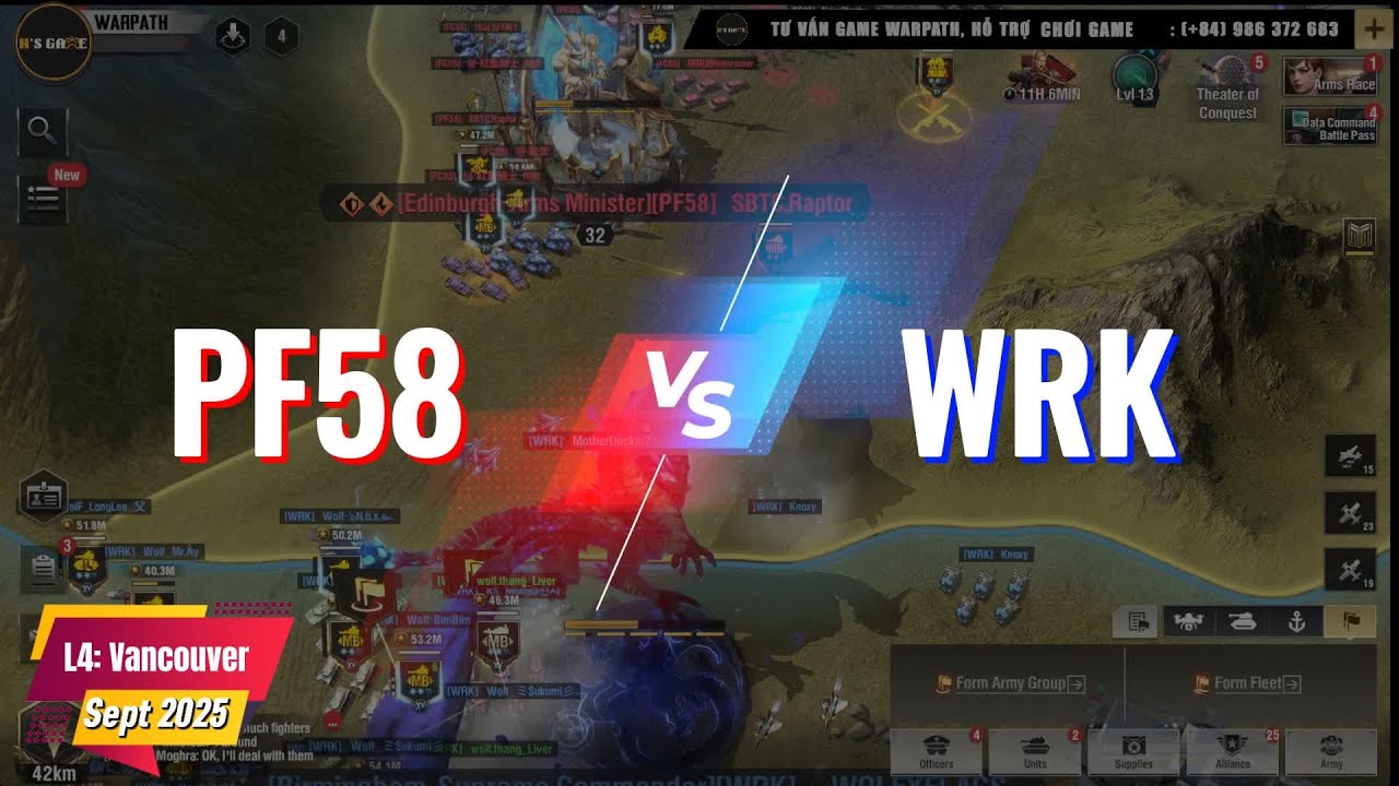 Trận Vancouver: WRK vs. PF58 | Warpath v12.5