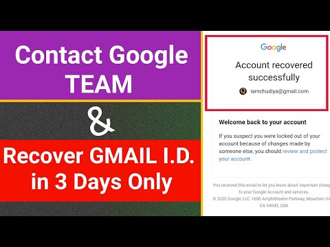 How to contact Google Team || How to recover Gmail account || 2021