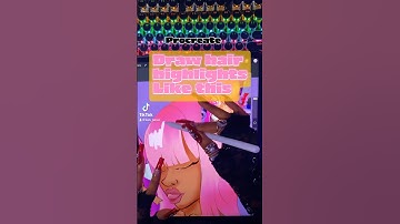 How to draw hair highlights #digitalartwork #procreate