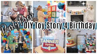 PARTY PREP WITH ME \/ CAKE + DECORATE WITH ME DIY TOY STORY BIRTHDAY PARTY TIFFANI BEASTON HOMEMAKING