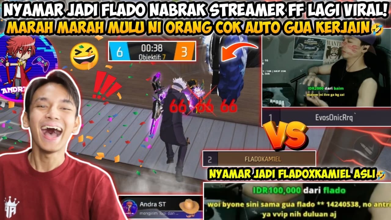 NEKAT NABRAK STREAMER FF RIZAL YANG LAGI VIRAL! MARAH TERUS SELAMA MAIN AUTO GUA KERJAIN DAH🤣
