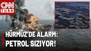 Hürmüz'de Petrol Sızıntısı Alarmı! İran'ın Sidvar Adası Kıyıları Tamamen Siyaha Büründü!