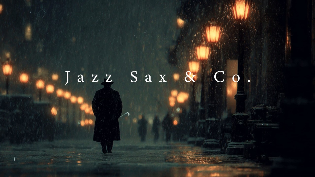Walking Alone Through a Vintage Rain Street | 3 Hours of Late Night Jazz Sax — Night Sax Lounge