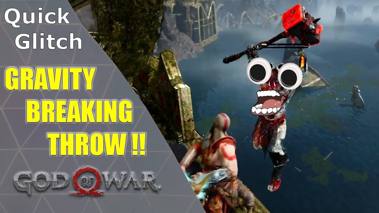 God of War Funny Floating Stuck Enemy Glitch PS4 Pro