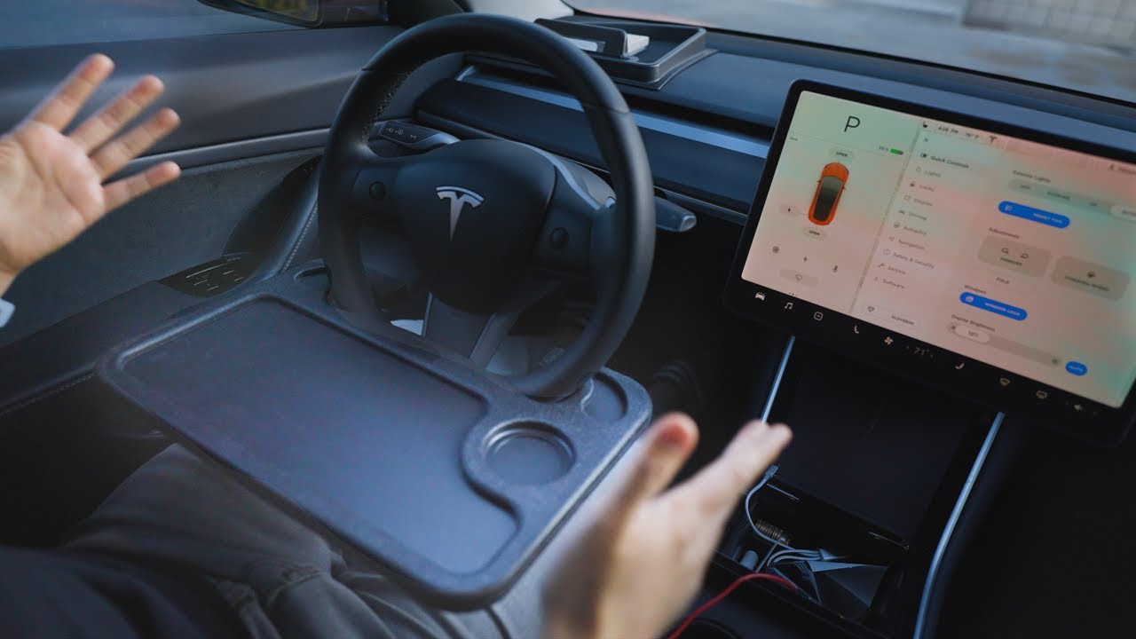 Tesla Steering Wheel Tray Do You Need This? YouTube