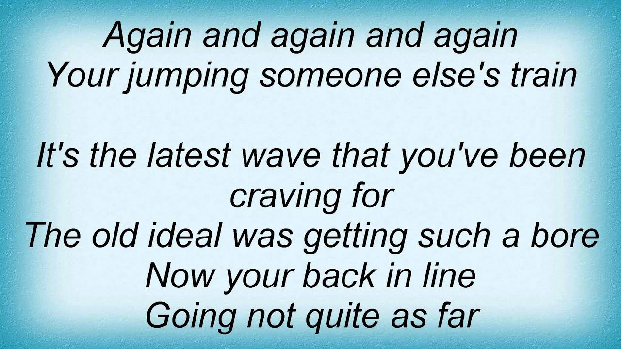 Cure Jumping Someone Else's Train Lyrics YouTube