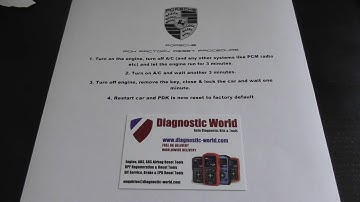 How To Reset  Porsche PDK to Factory Settings