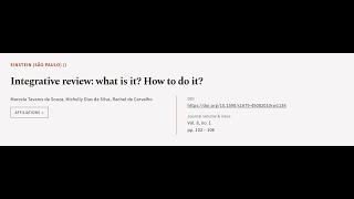 Integrative review: what is it? How to do it? | RTCL.TV