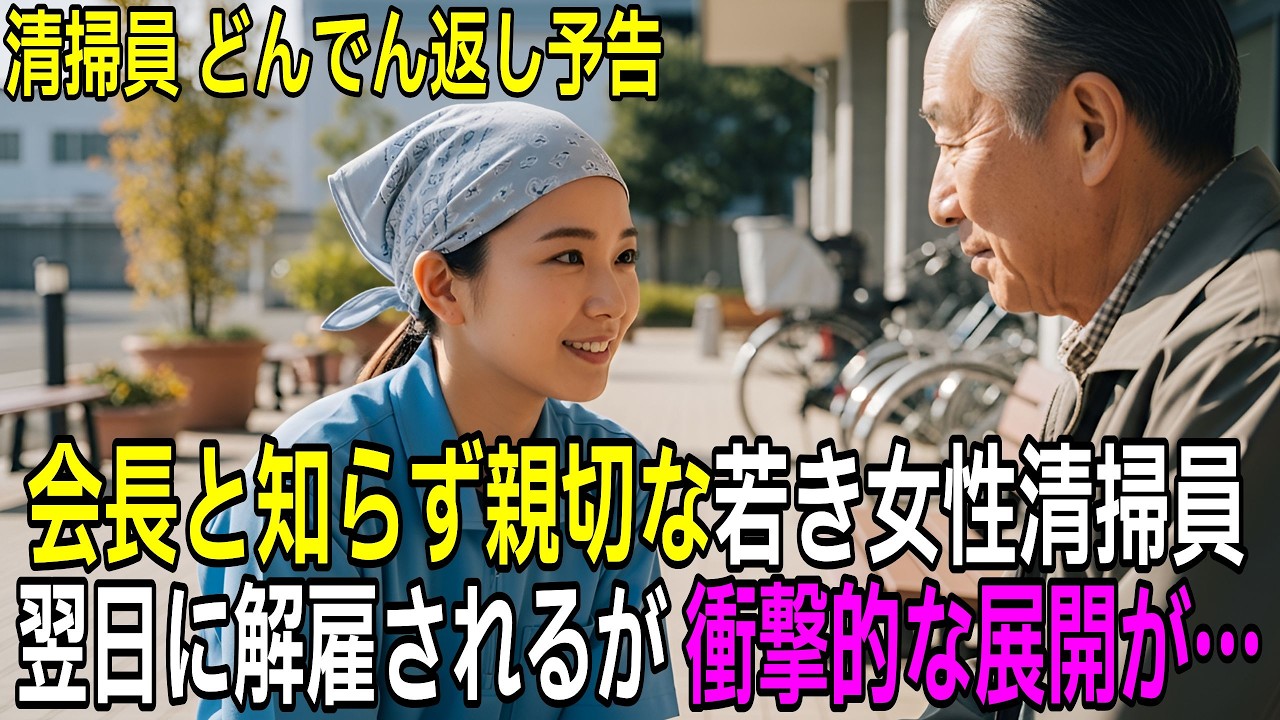 会長と知らずに優しくした清掃員。翌日、クビを言い渡された『衝撃の理由』に涙가止まらない…【シニア】【感動】