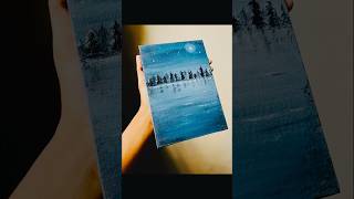 ✨Easy Moonlight Painting🩶🌑 #inspired #art #painting #acrylicpainting #shortsvideo #subscribe