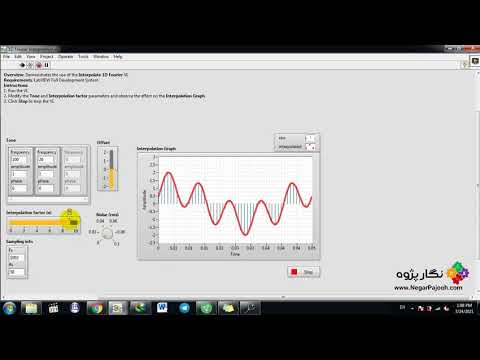 1D Fourier Interpolation - LabVIEW