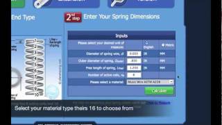 Compression Spring Calculator Instructions Profile