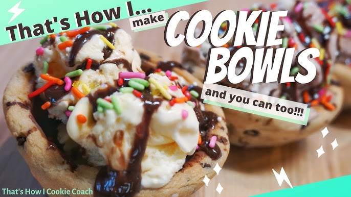 Marshmallow Ice Cream Sundaes in Cookie Bowls