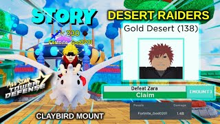 SOLO Beating DESERT RAIDERS Stage 6 | CLAYBIRD MOUNT Auto Skip | World 2 All Star Tower Defense RAW