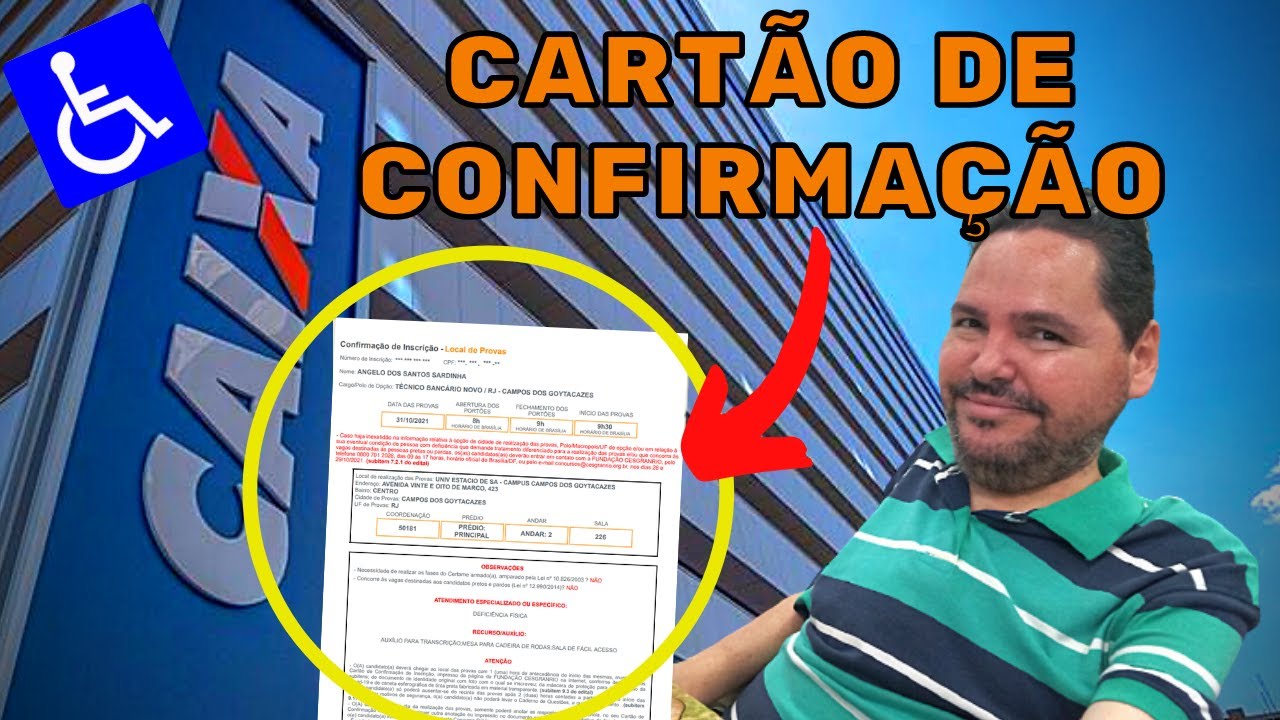 Cartao De Confirmacao Concurso Caixa - RETOEDU