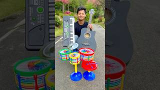 Mini Drums & Piano VS Acoustic Guitar😍
