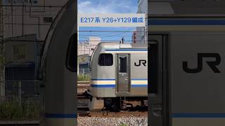 JR東日本 横須賀線 ←E217系 Y-26編成 + Y-129編成 (山側・鉄道サイドビュー) 【JR EAST 2023.7 / TRAIN SCAN】