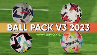 PES 2017 NEW HD BALLPACK V3 UPDATE 2023 | COMPATIBLE WITH ALL PATCHES