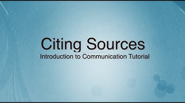 Citing Sources in a Speech