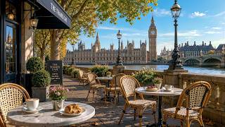 Autumn Jazz by the Thames ☕ London Café Ambience & Smooth Jazz Music for Study & Work