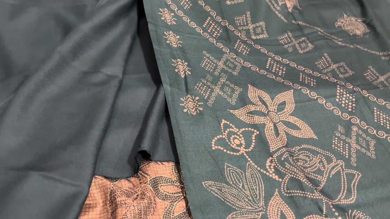 Aari work print woollen suit with print shawl