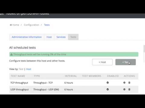 Configure perfSONAR Tests
