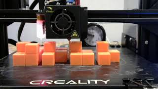 Orange Puzzle Piece 3D Print Time-lapse