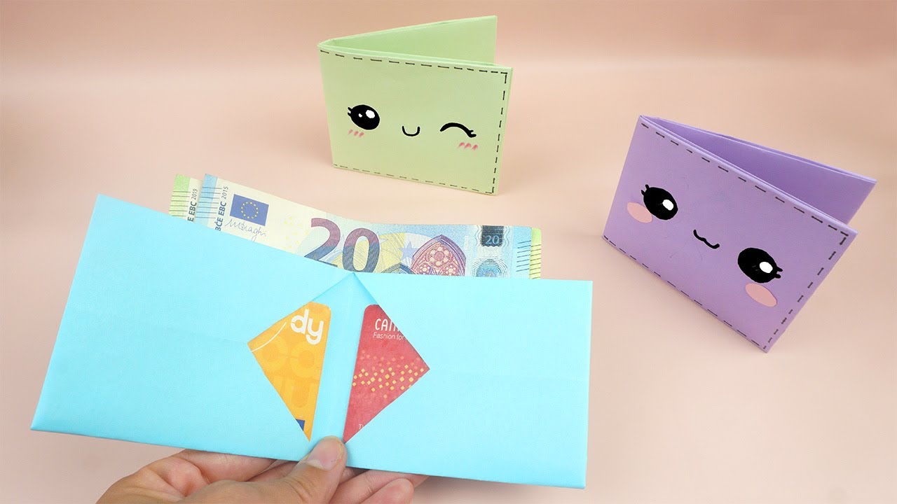 Geldbeutel falten - Portemonnaie basteln - Basteln mit papier | DIY Bastelideen