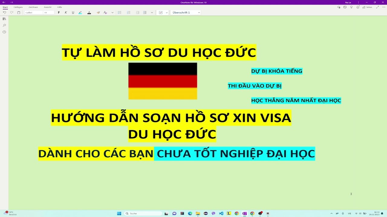 Tự làm hồ sơ du học Đức | Hướng dẫn soạn hồ sơ xin Visa du học Đức bậc đại học