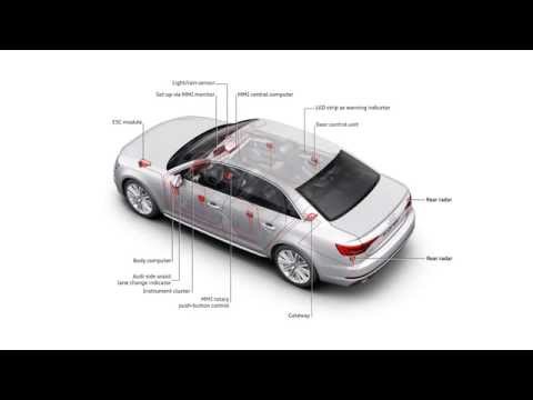 Audi A4 Exit warning system Animation