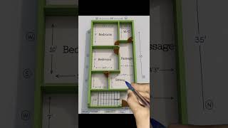15x35 Small House Plan 🏠 | Best Village House Design | 2BHK Home Plan India