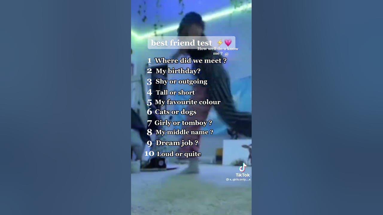 best friend test tiktok YouTube