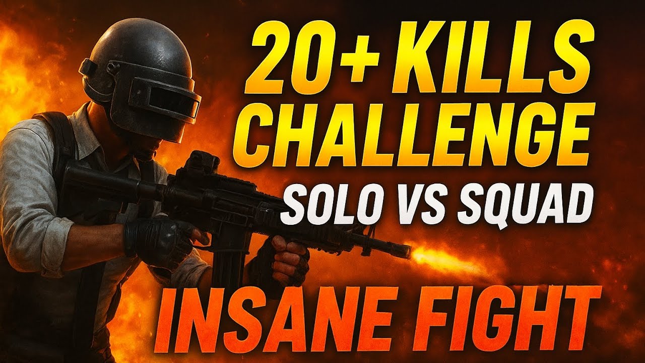 " 20+ Kills Challenge 😱 Solo Vs Squad " PUBG Mobile || - YouTube