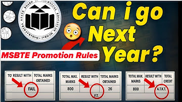 🔴MSBTE Promotion Rules 2025 ATKT, Fail, Pass Backlogs Explained Can I Go Next Year?