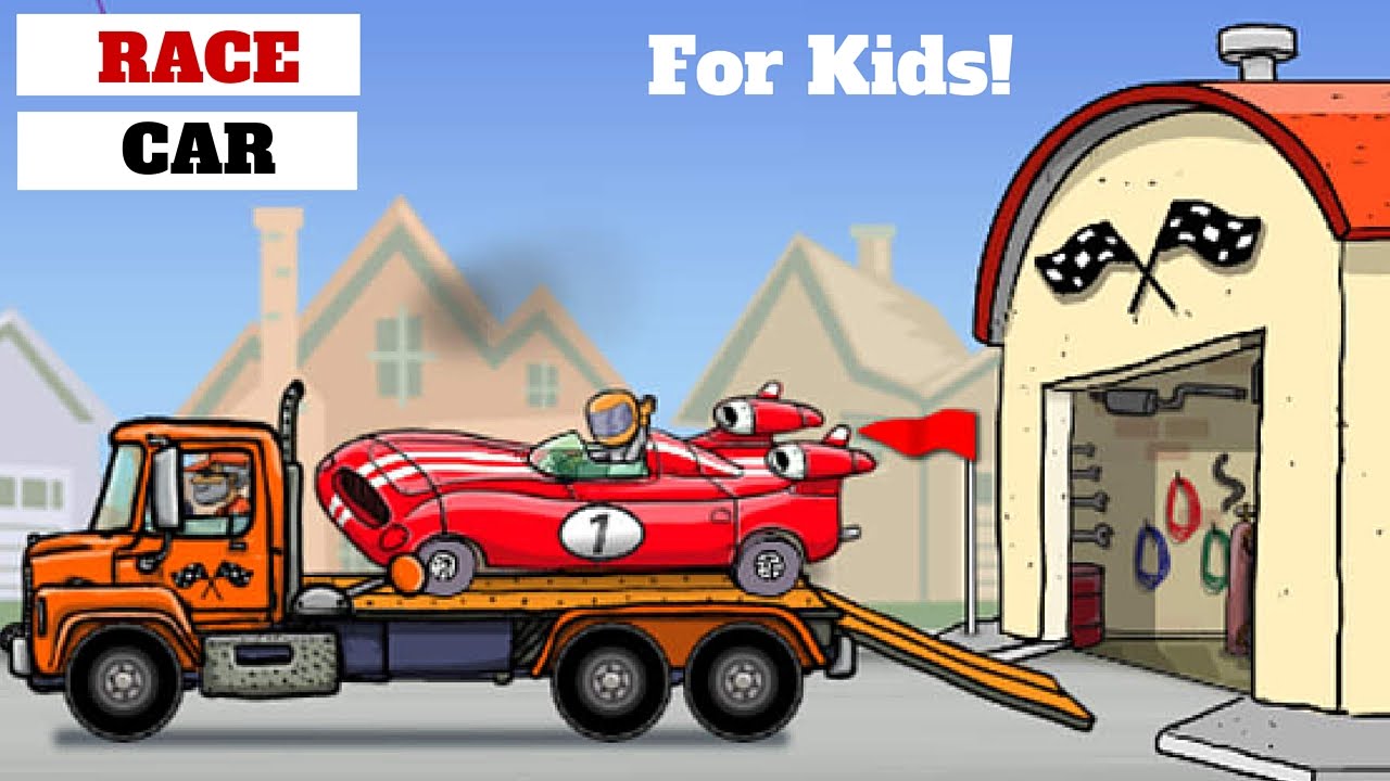 Race Car! Change Tires, Pit Stop, Fill Up With Gas l For Kids - YouTube