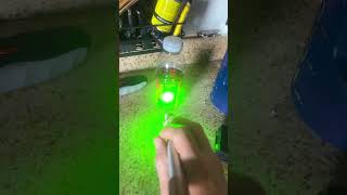 Custom green burning laser