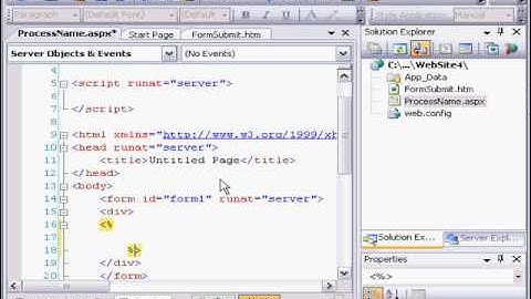 Visual Studio 2008: Process Form Data