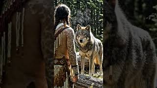 A Warriors Walk And A Wolf's Trust.#shorts #wolf #nativeamerican #larryandcarolellis