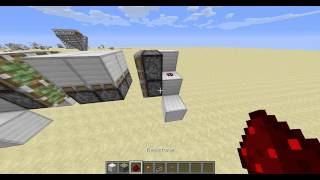 Minecraft Redstone - 2x2 Piston Trap Door Extremely Compact and Simple w/Tutorial