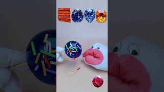 ASMR Convenient to eat two-dimensional snacks, children's food 🍦🍧🍰🍬 #snacks #candy #sweet #fun
