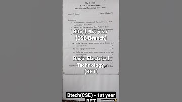 #btech (CSE) #ymca #question #paper #1st year #exam