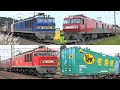 2019,9,22 貨物列車いろいろいっぱい11本 大迫力モーター音と豪快ジョイント音‼汽笛ラッシュ‼ 秋景色の能代を力走する旅客列車と高速貨物列車たち デカロゴDDヤマト日本海縦貫線にもデビュー^^