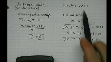 Arithmetic Mean vs. Geometric Mean