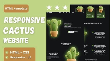 Responsive Cactus Website Using HTML CSS & JavaScript