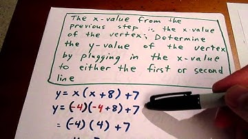 Convert to vertex form by partial factoring
