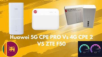 Huawei 5G CPE Pro H112 370 VS ZTE F50 Router VS Huawei 4G CPE PRO 2B628 265 Speed Test