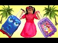 Jannie pretend play with suitcase luggage vacation travel toy for kids