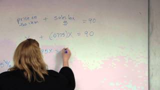 LBCC - The MATH Success Center Presents: "Tax and Percent Word Problems"