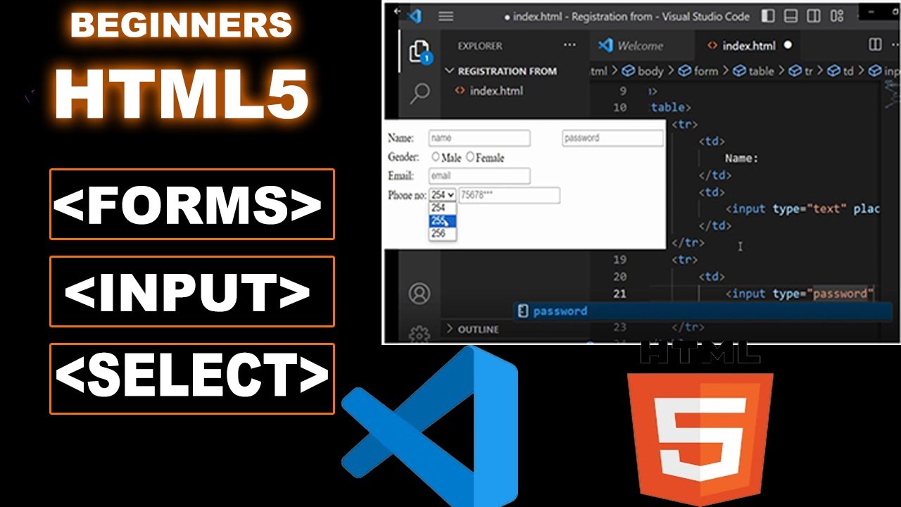 FORM in HTML Tutorial#html ##html5 - YouTube